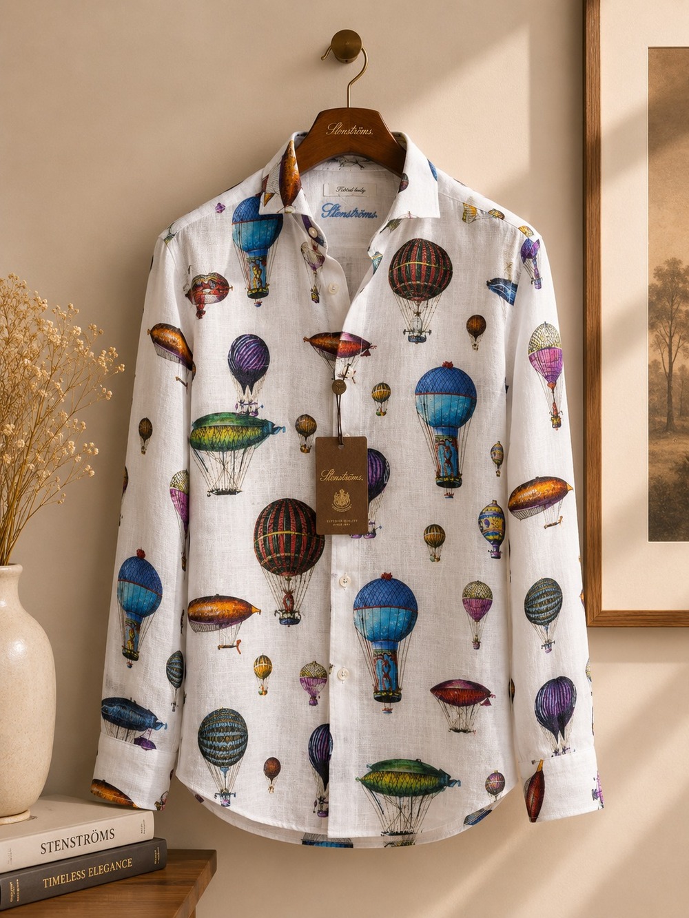 Stenströms Hot Air Balloon Print Shirt